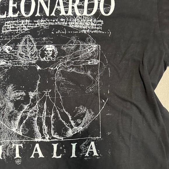 Vintage Leonardo Italia Black Men’s T-Shirt Size XL - Picture 4 of 5